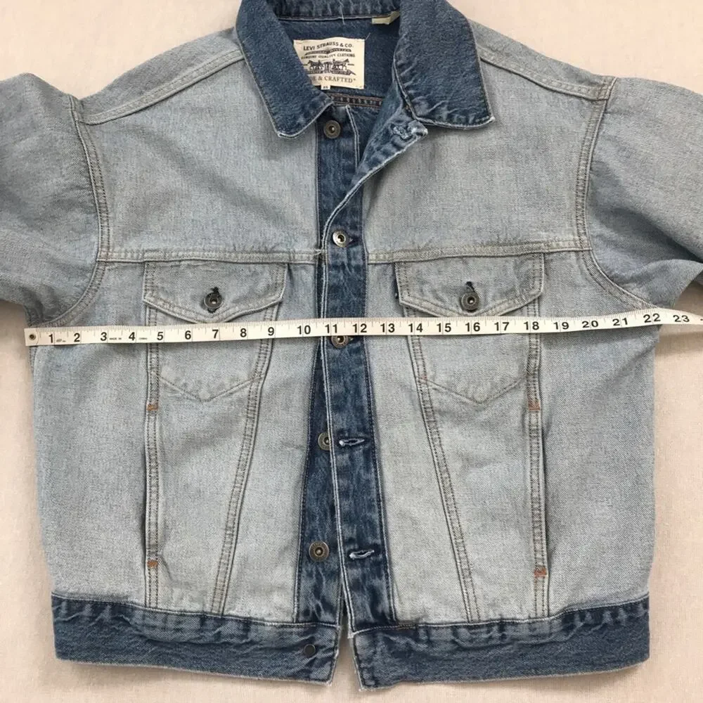 Levi's NWT Denim Trucker Jacket Crafted Oversized Inside Out XS/S